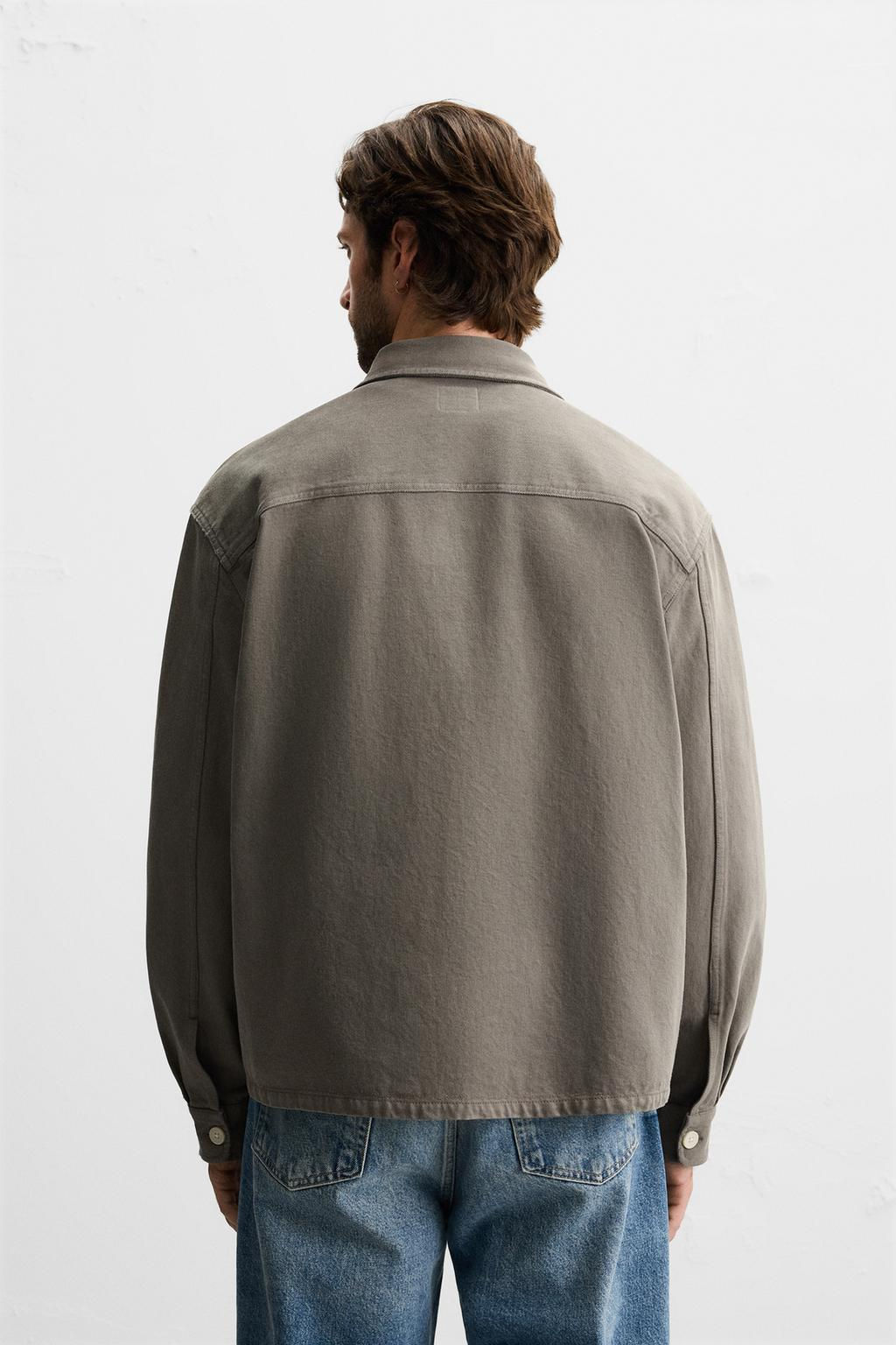 BOXY FIT DENIM OVERSHIRT - Zara фото 4