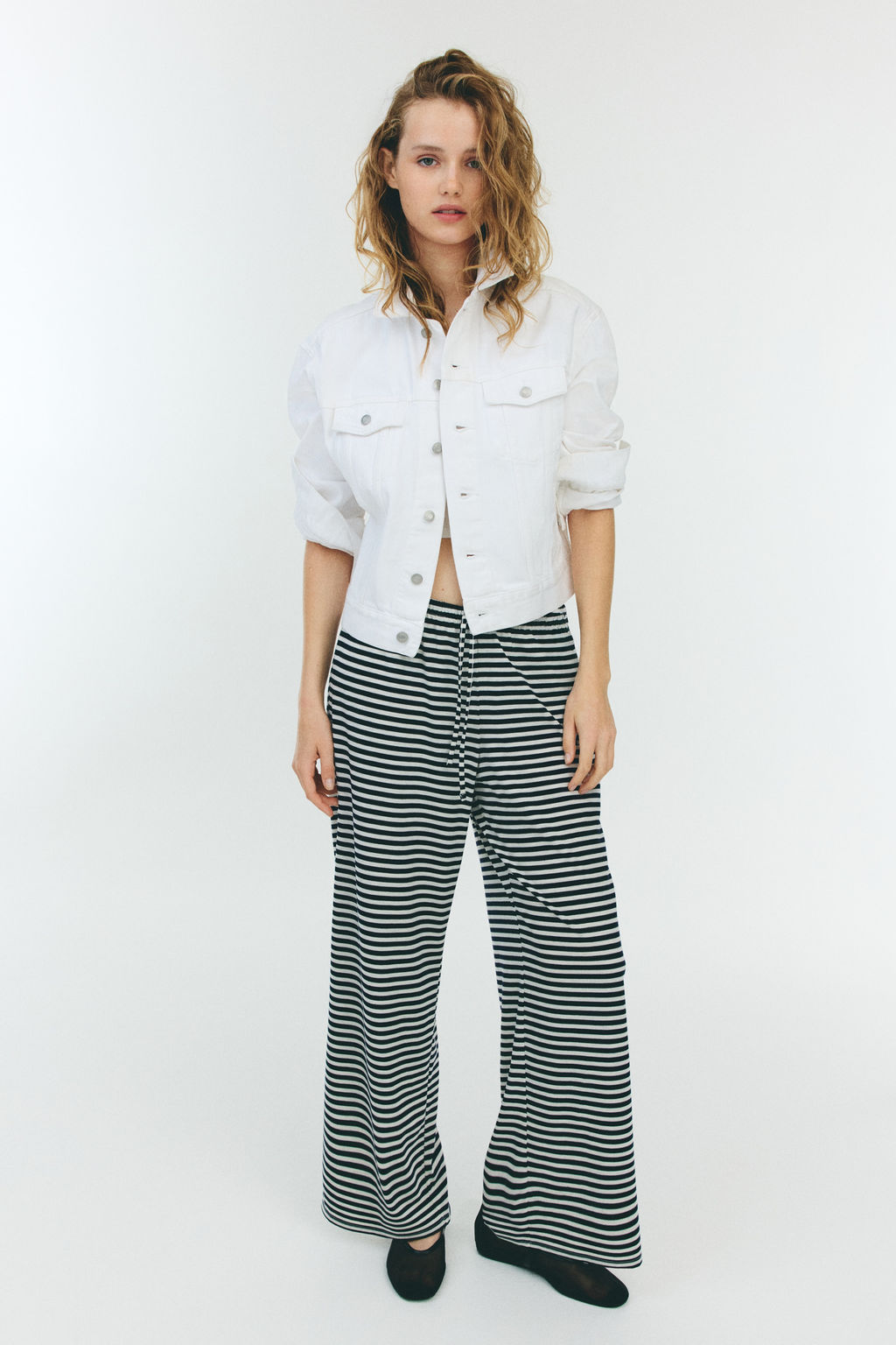 Pantal?n recto con cord?n de ajuste - H&m фото 8