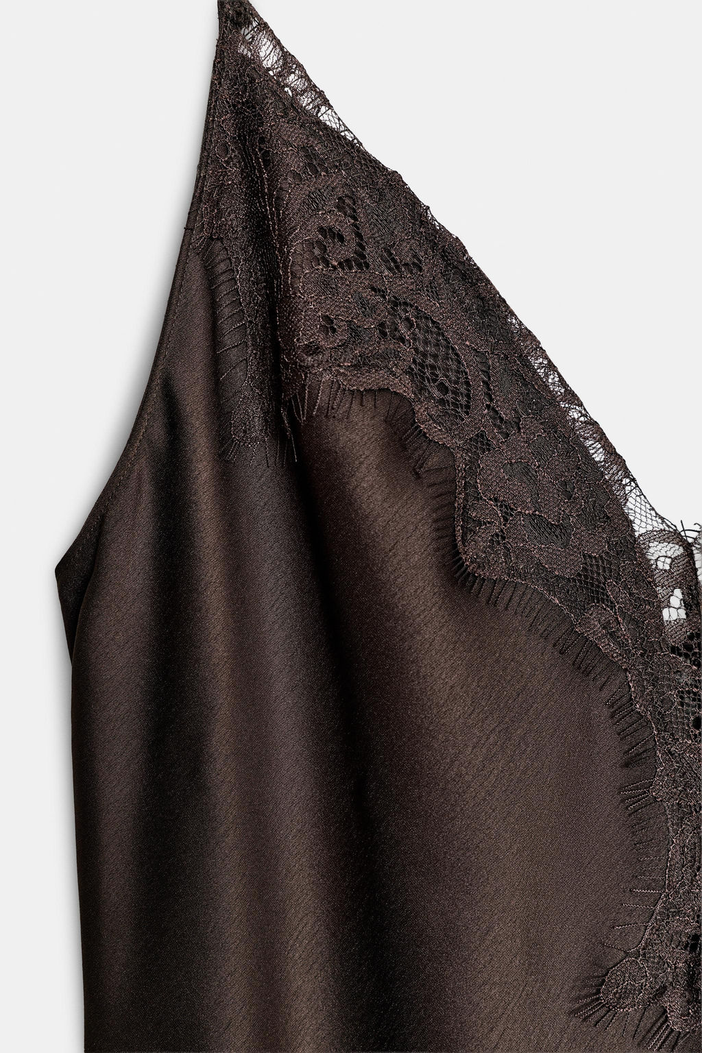 ZW COLLECTION SATIN LACE DRESS - Zara фото 8