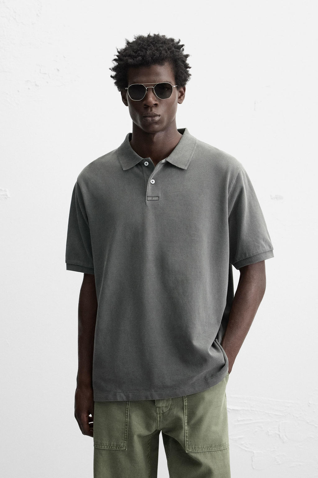 WASHED PIQU_ POLO SHIRT - Zara фото 2