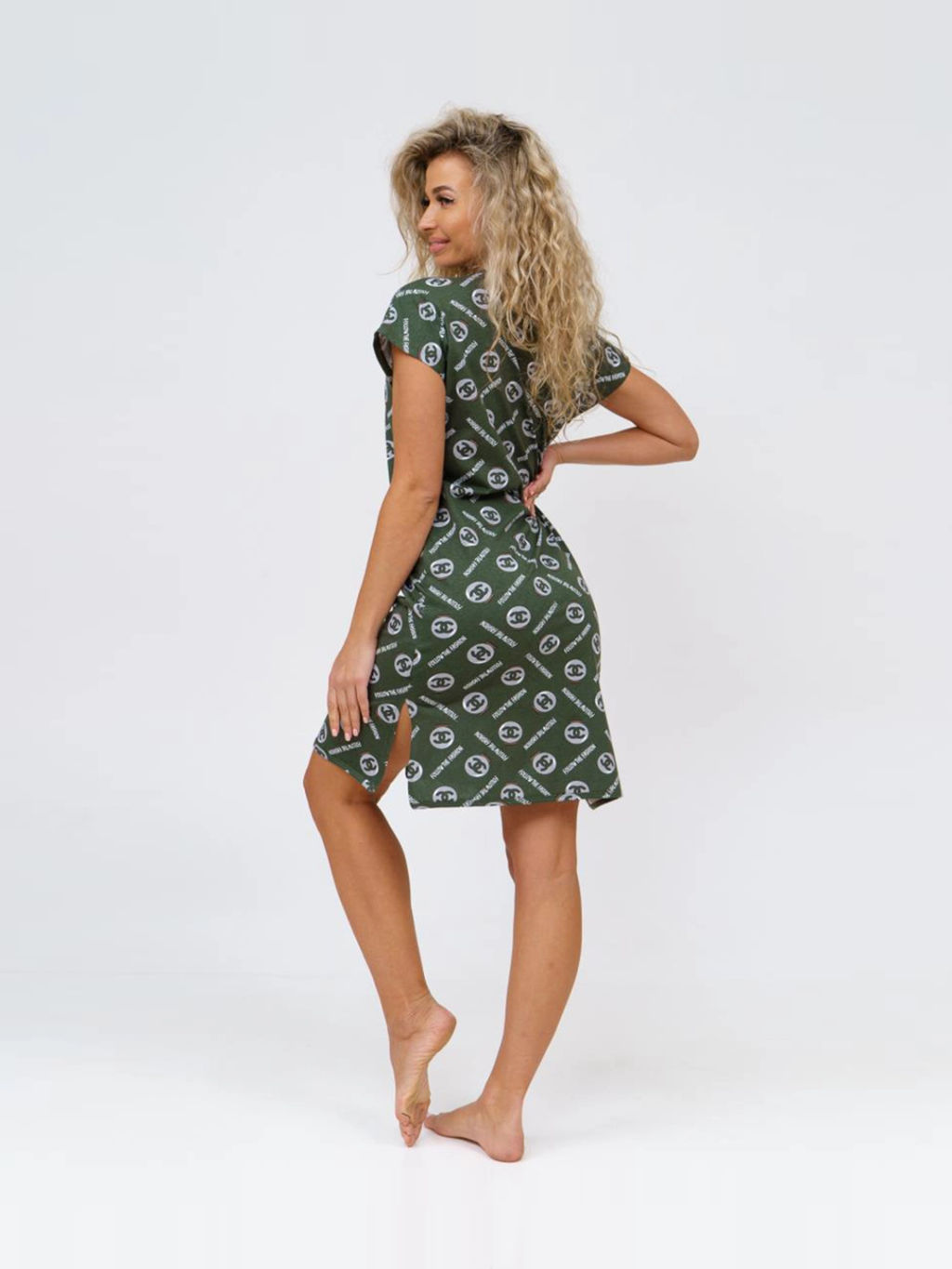 Халат женский, цвет зеленый