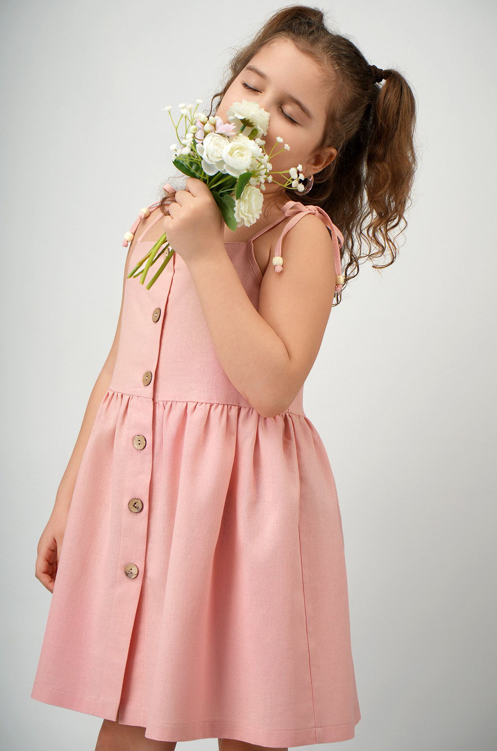 Льняной сарафан для девочки Happyfox