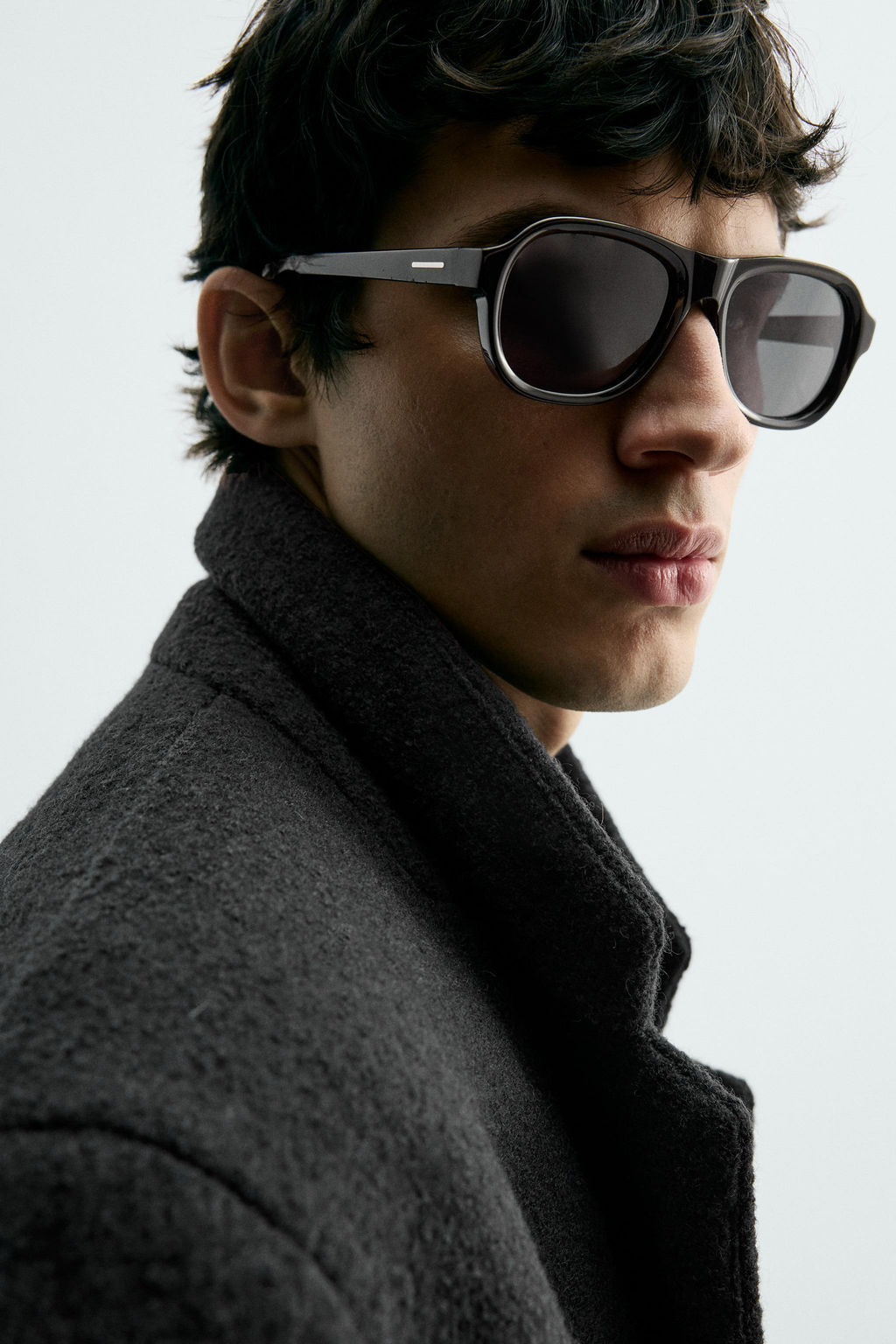 BOUCL_ TEXTURE WOOL COAT - Zara фото 6