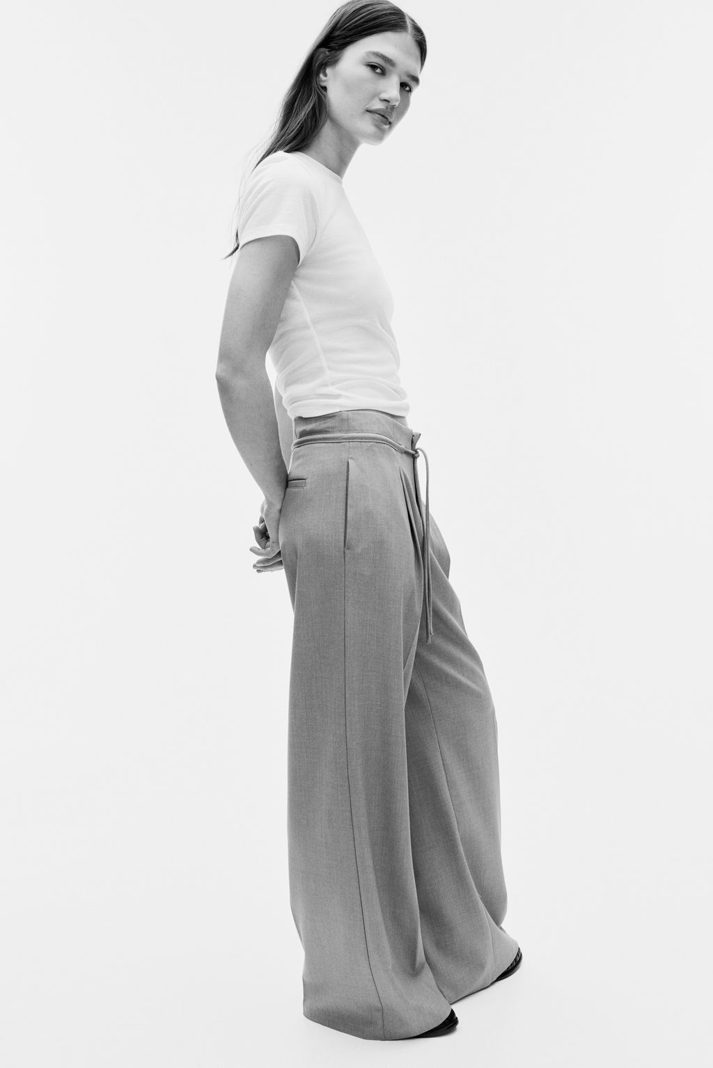 Pantal?n sastre con cord?n de ajuste - H&m фото 6