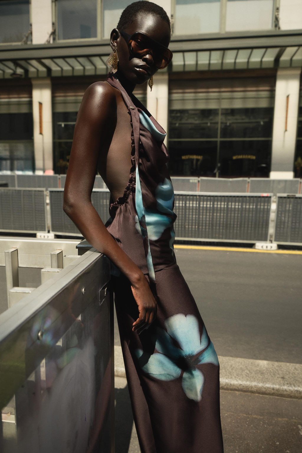 FLORAL PRINT SATIN TROUSERS - Zara фото 11