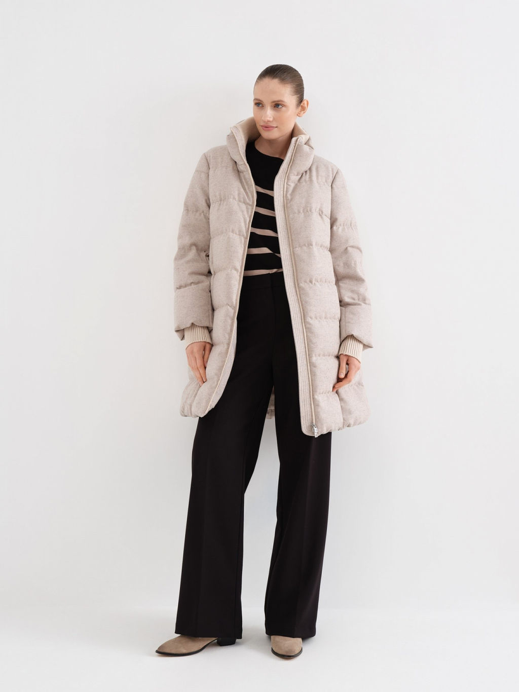 Conso/WDM 230569 - beige Пуховое пальто  фото 5