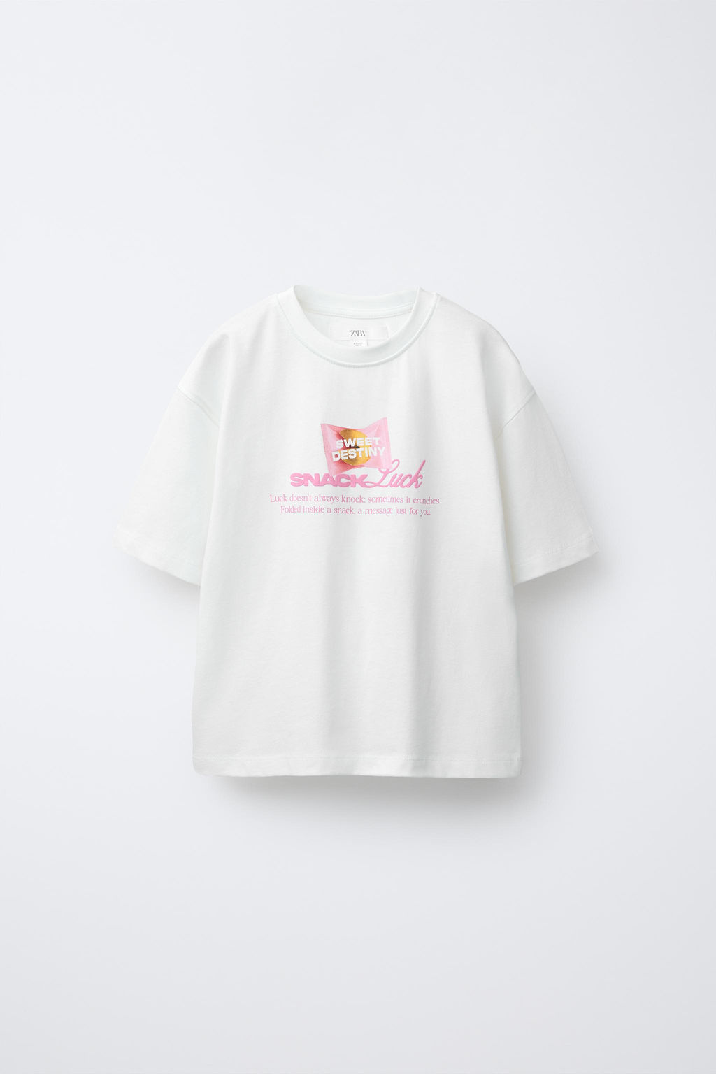 T-SHIRT WITH RAISED SLOGAN