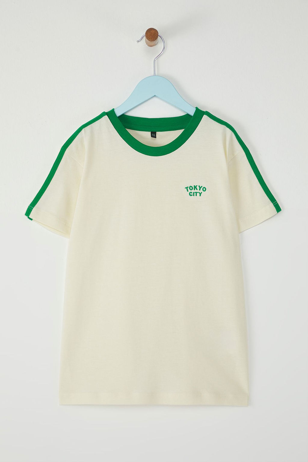 Yesil Erkek Cocuk %100 Pamuk Slogan Nak?sl? Biye Detayl? K?sa Kol Orme T-Shirt TKDSS25TS00100 - Trendyolmilla фото 3