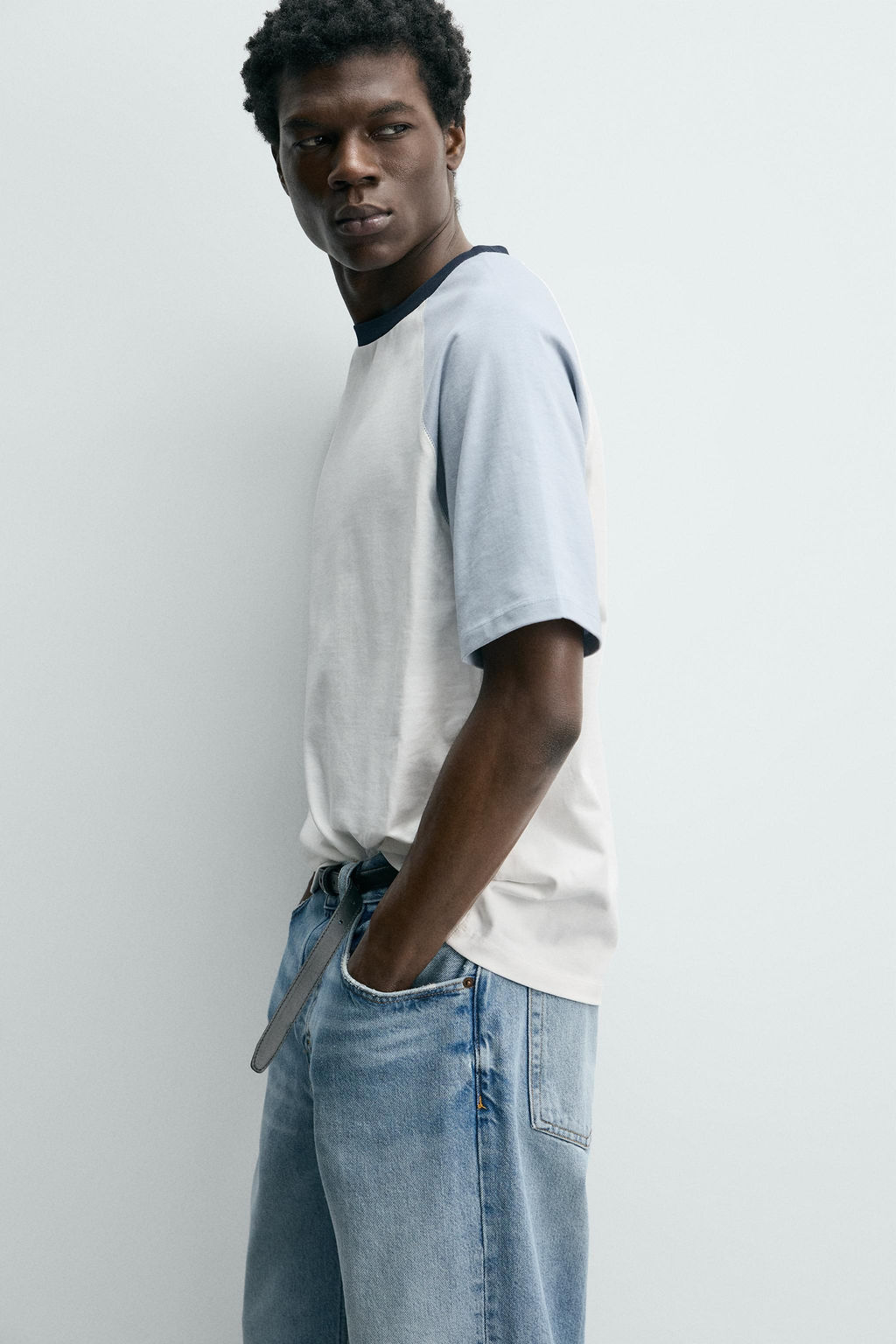 CAMISETA REGULAR FIT COLOR BLOCK / Crudo - Zara фото 6