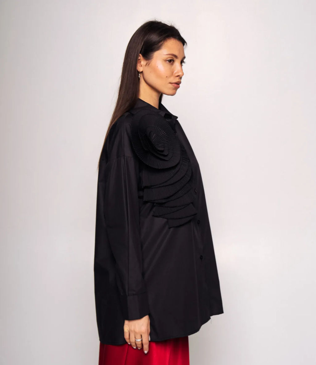 Рубашка #КТ8515, чёрный - Dommod фото 2