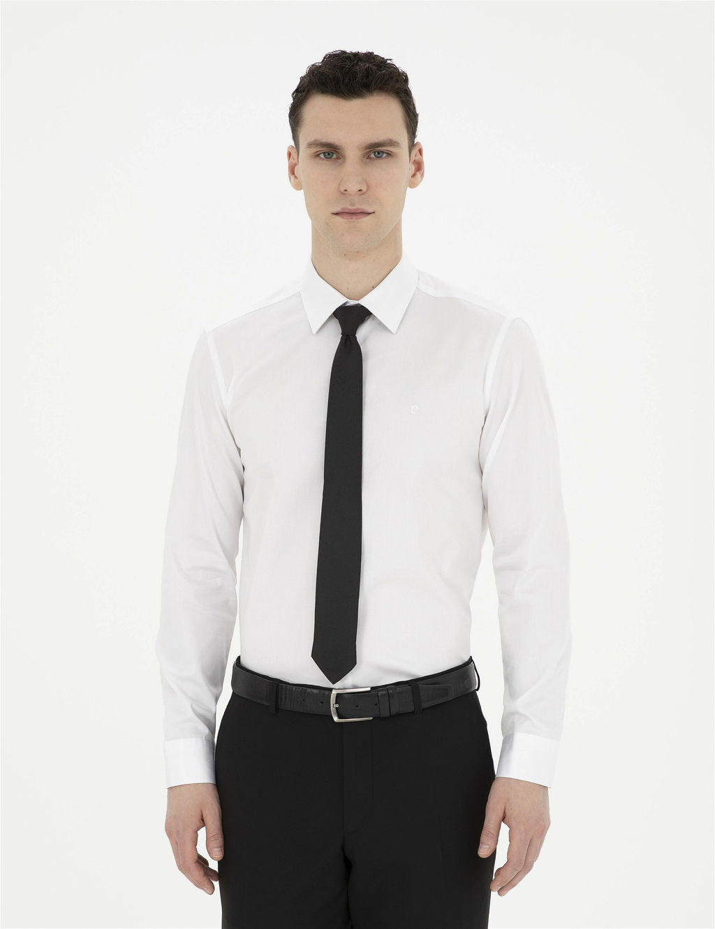 Beyaz Slim Fit Uzun Kollu Basic G_mlek