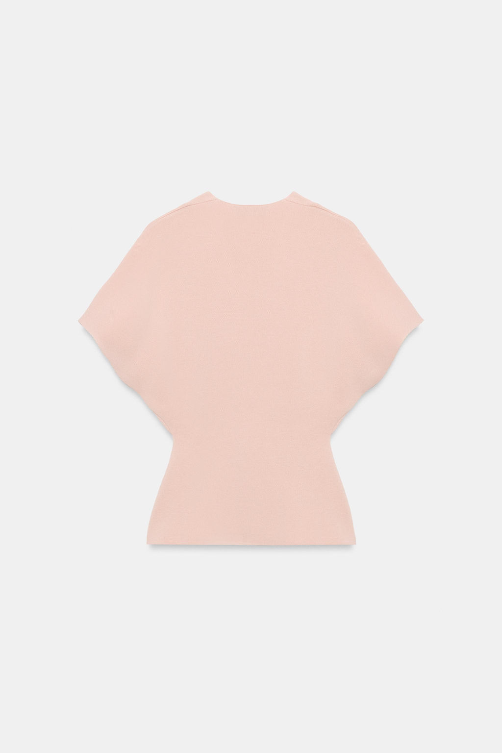 TOP DRAPEADO PUNTO / Rosa pastel