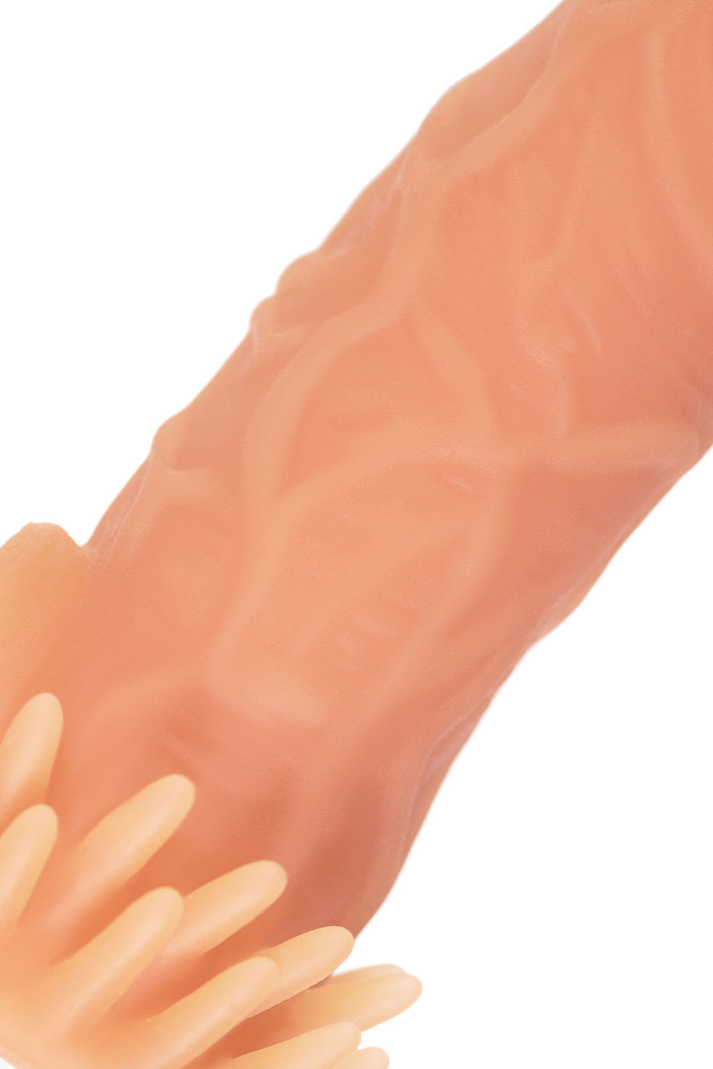 Насадка реалистичная KOKOS NUDE SLEEVE с дополнительной стимуляцией, TPE, телесная, 12 см