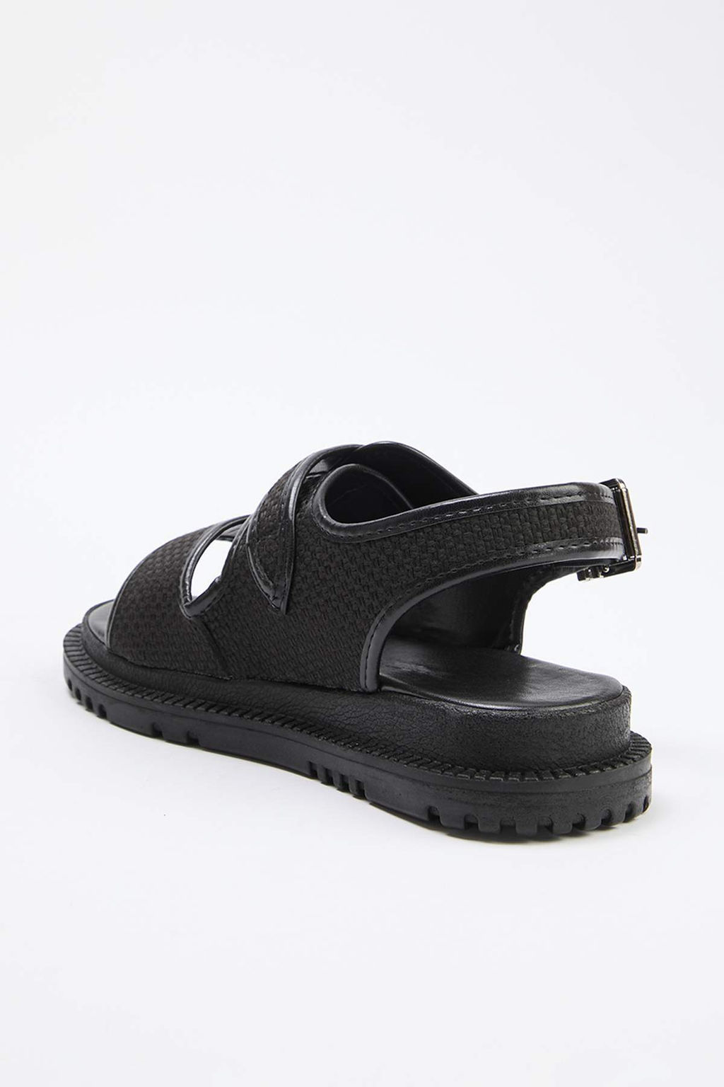 Siyah Cift Bantl? Kad?n Sandalet TAKSS26SD00006