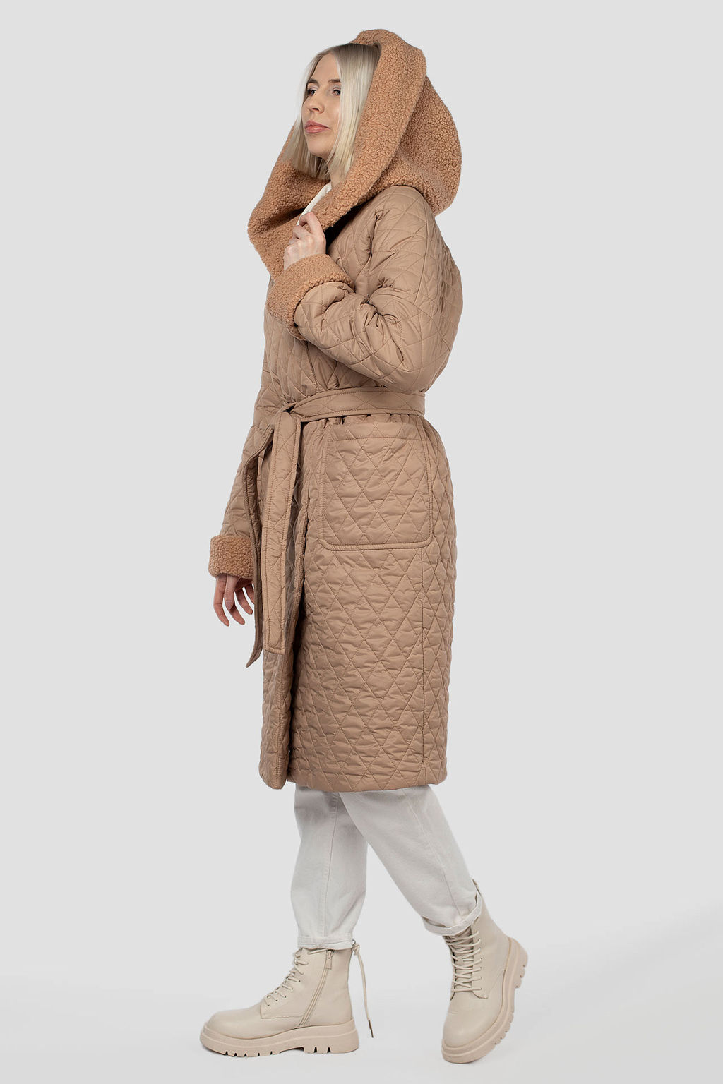 05-2133 Куртка женская зимняя (пояс) - El podio фото 3