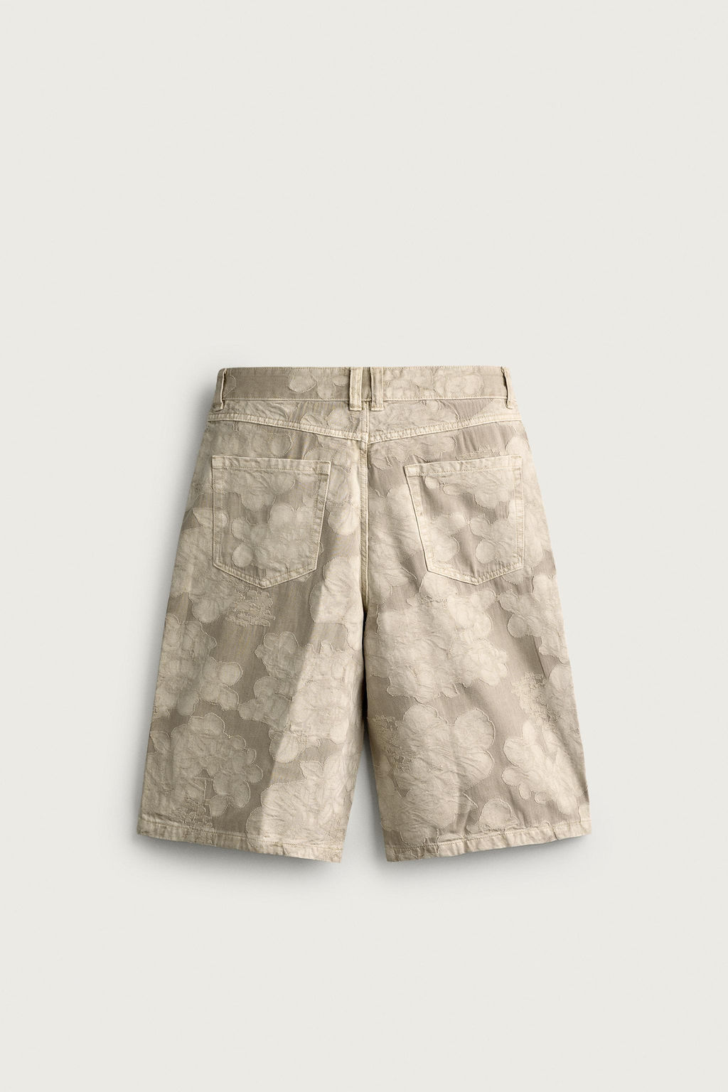 BERMUDA BAGGY FIT JACQUARD FLORAL / Tostado - Zara фото 7