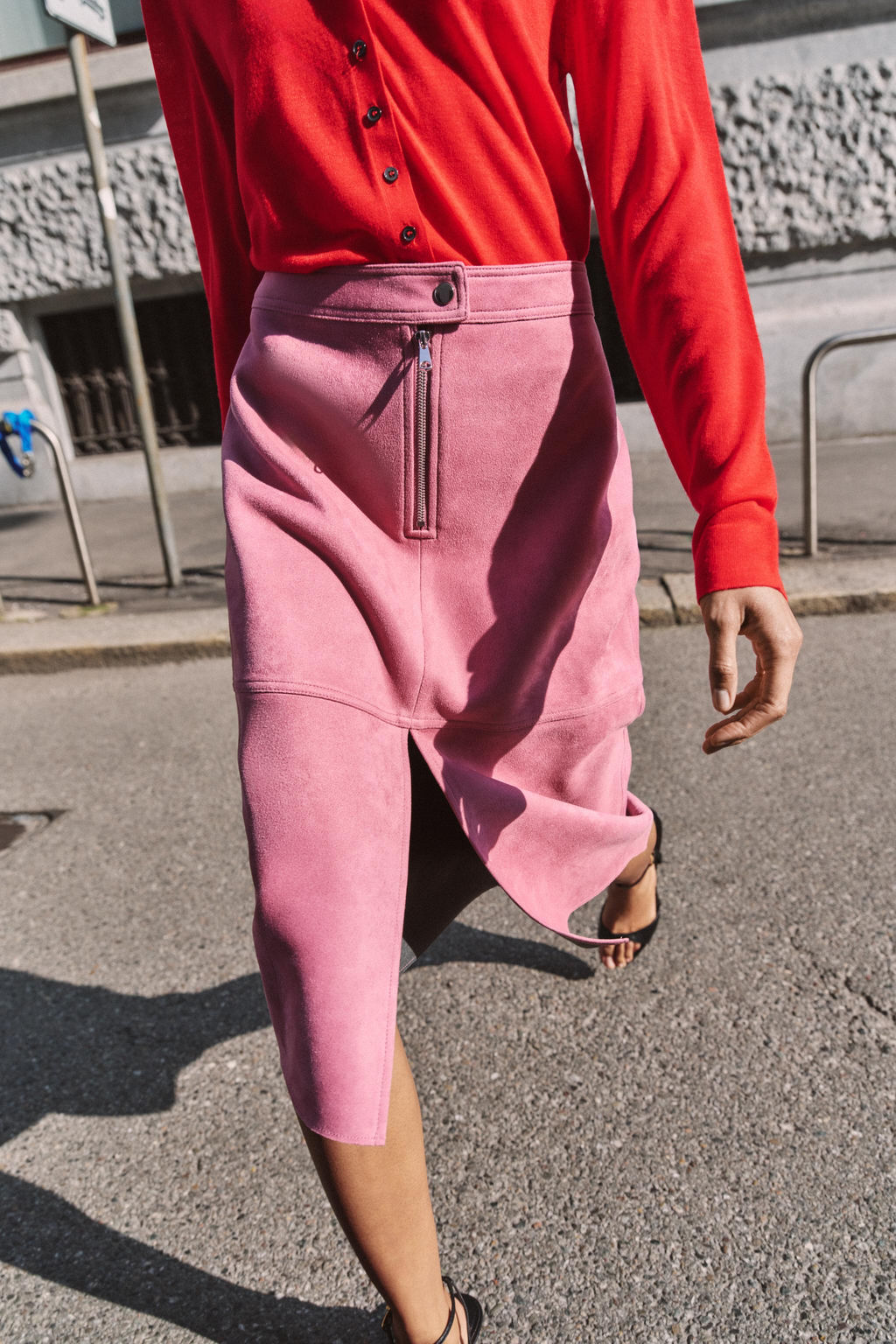 FALDA MIDI EFECTO ANTE / Lila - Zara фото 2