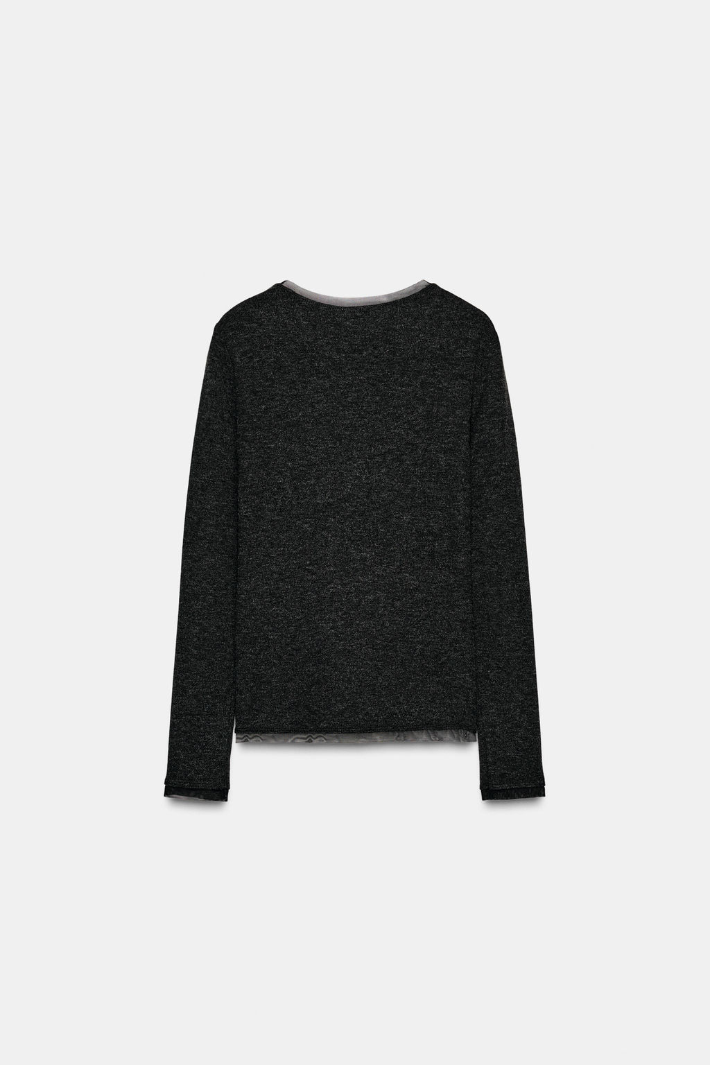 T-SHIRT WITH TULLE TRIMS - Zara фото 5