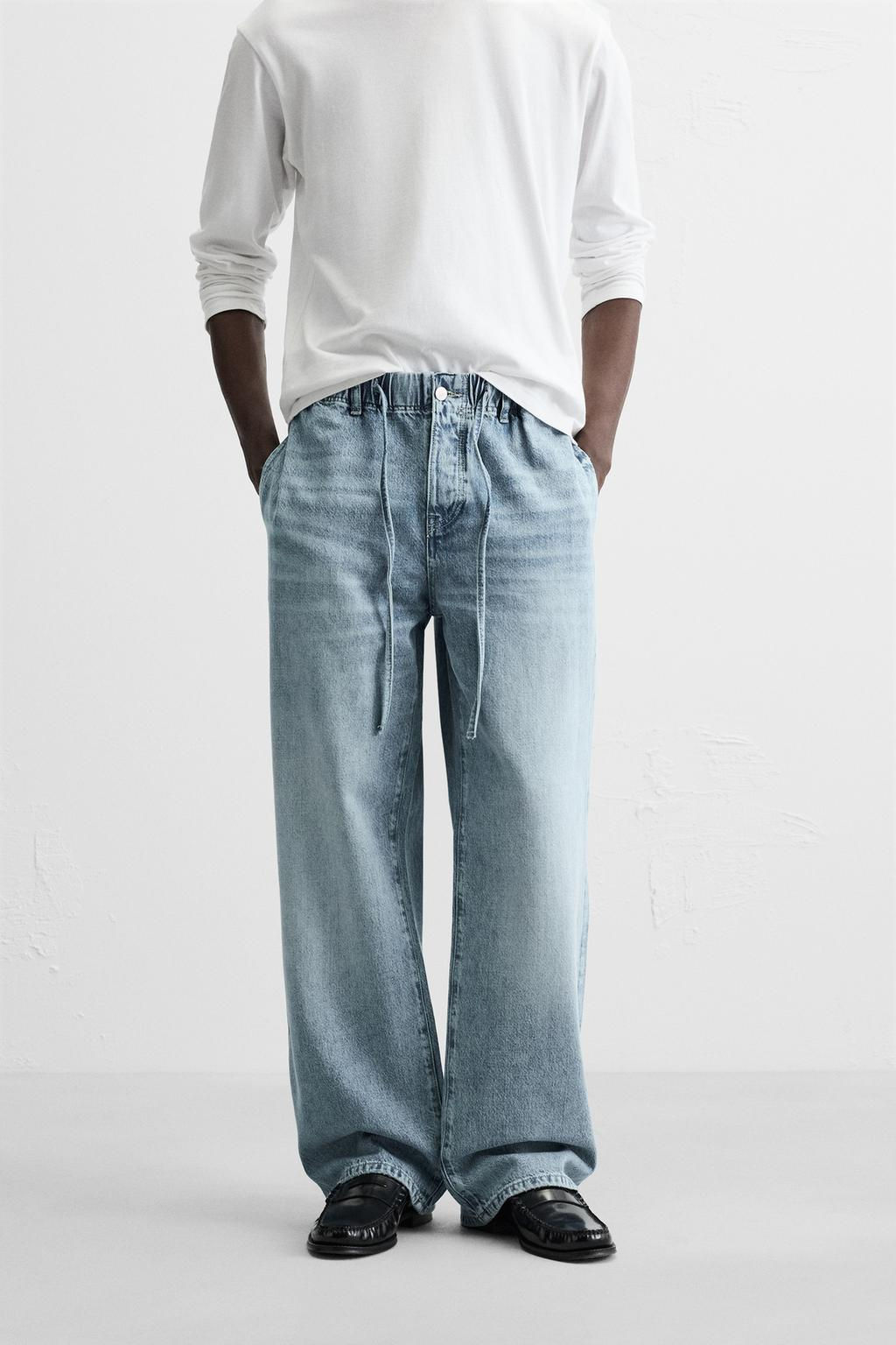 RELAXED FIT JOGGER WAIST JEANS - Zara фото 2