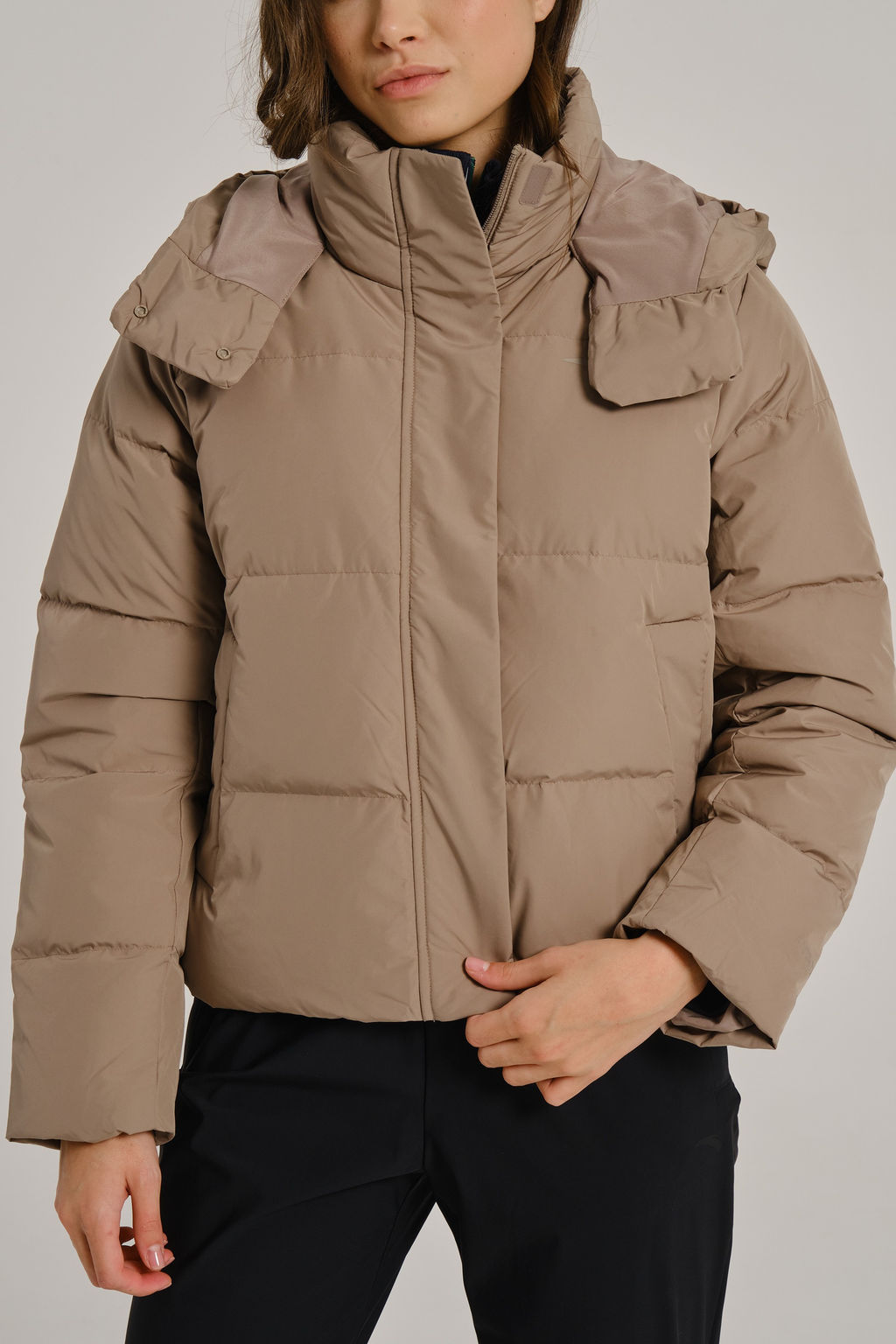 Пуховик короткий Светло-коричневый TRN Down Jacket - Anta фото 4