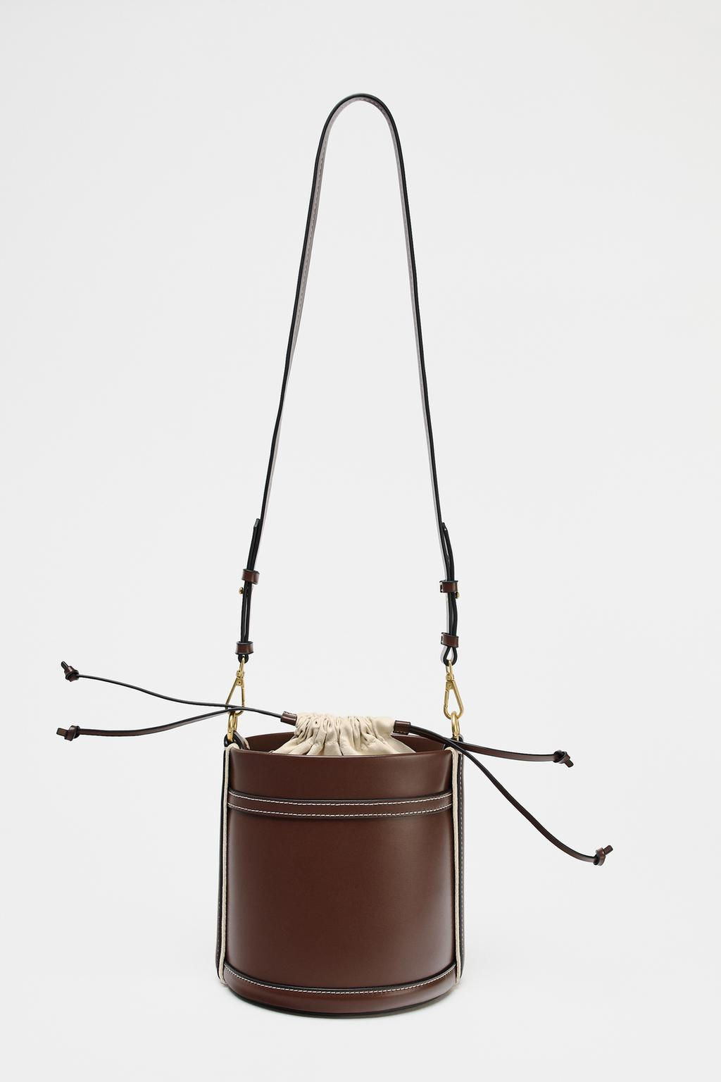 DOUBLE HANDLE BUCKET BAG - Zara фото 6