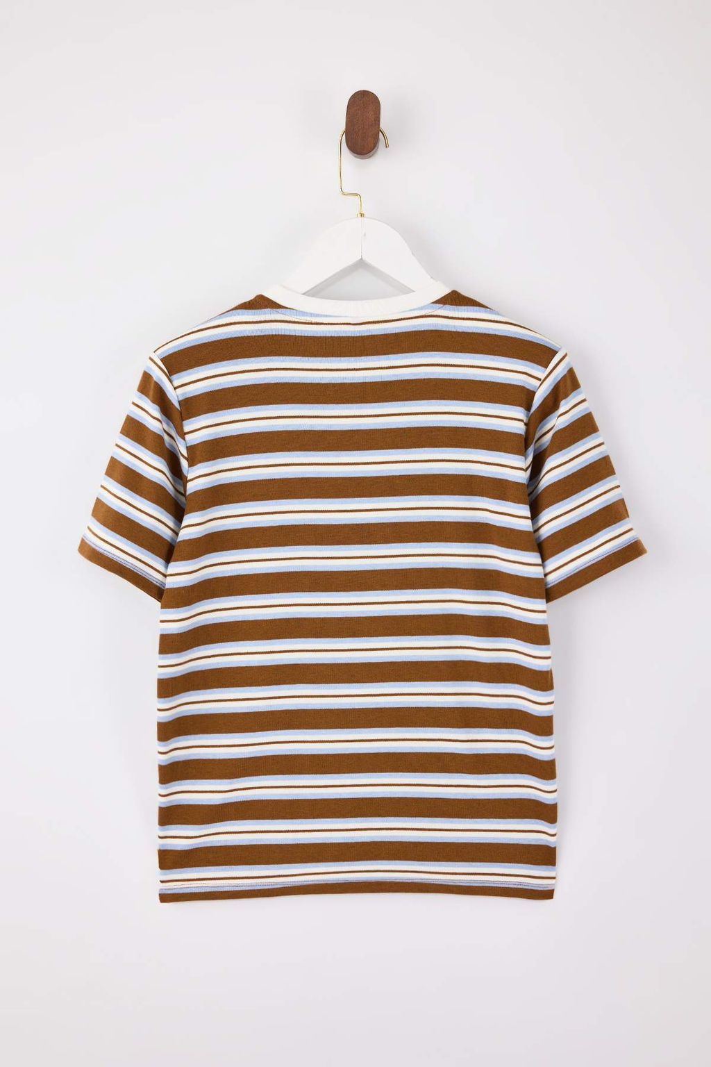 Mavi Cizgili Regular/Normal Kal?p K?sa Kollu Tok %100 Pamuk Vatkal? Orme T-Shirt TWOSS26TS00031