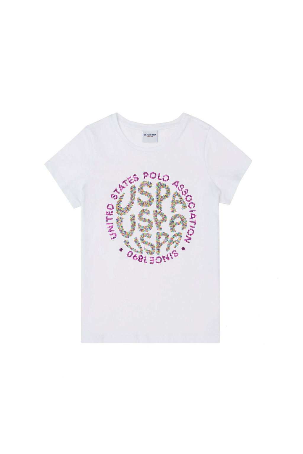 Белая футболка для девочки - U.s. polo assn фото 2