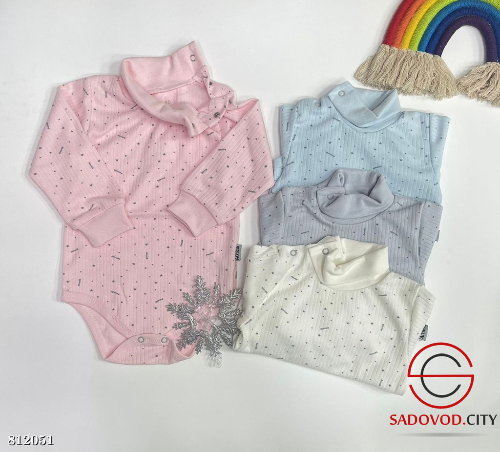 Боди-водолазка из ткани лапша