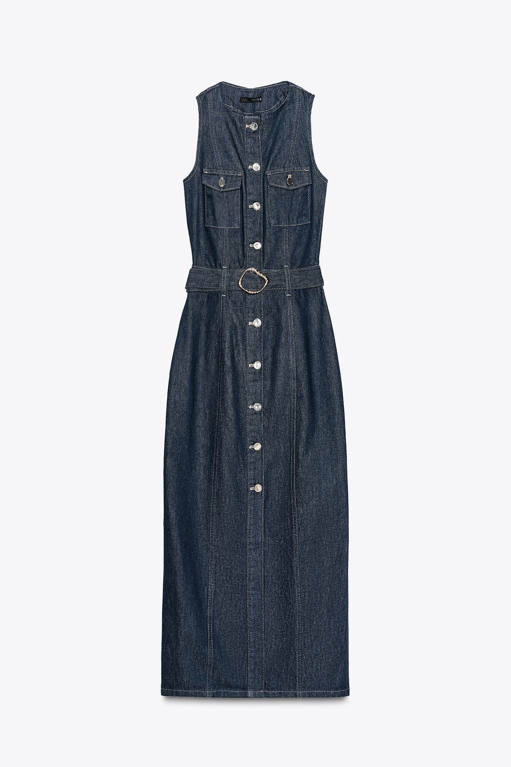 Z1975 DENIM DRESS WITH BELT - Zara фото 2
