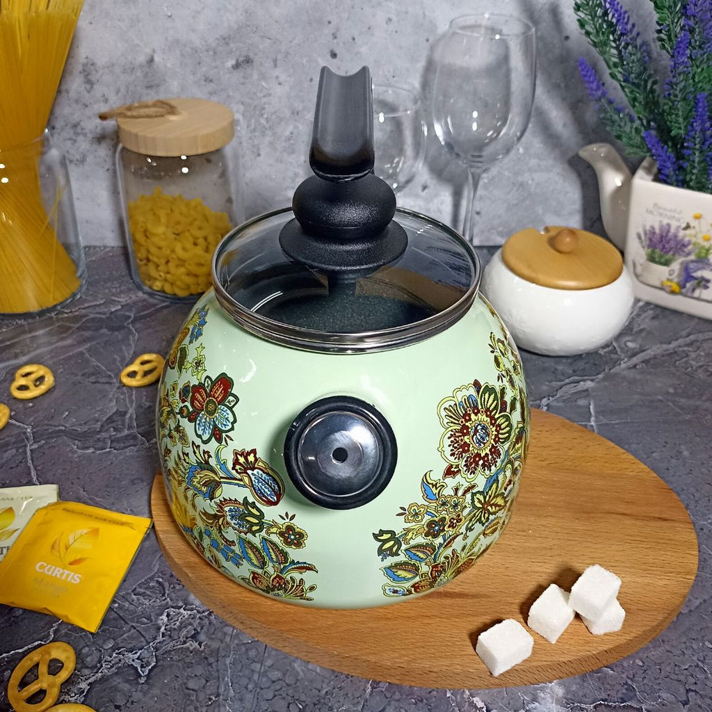 Чайник для плиты 3,0л со св. Imperio 1Rc12 салат.
