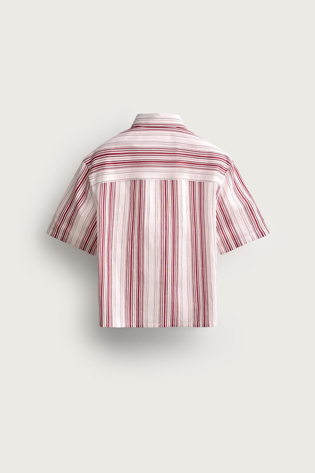 CAMISA BOXY FIT RAYAS / Rosa - Zara фото 8