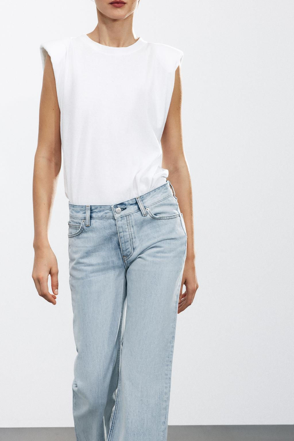 ZW COLLECTION LOW-RISE CROPPED FLARE JEANS - Zara фото 5
