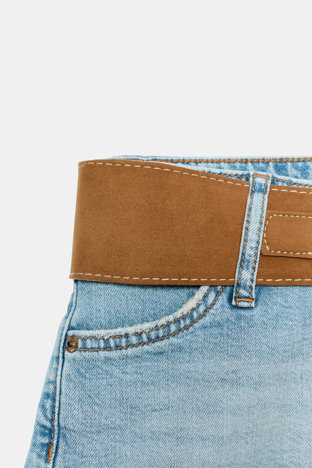 SHORTS Z1975 DENIM CINTUR?N / Azul medio - Zara фото 4