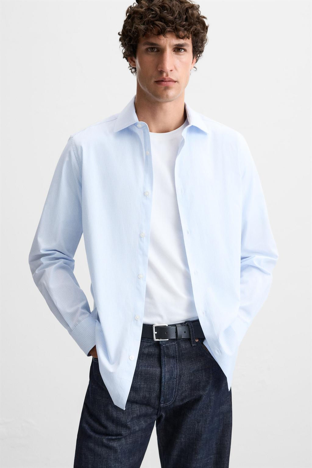 TEXTURED CHECK SHIRT - Zara фото 5