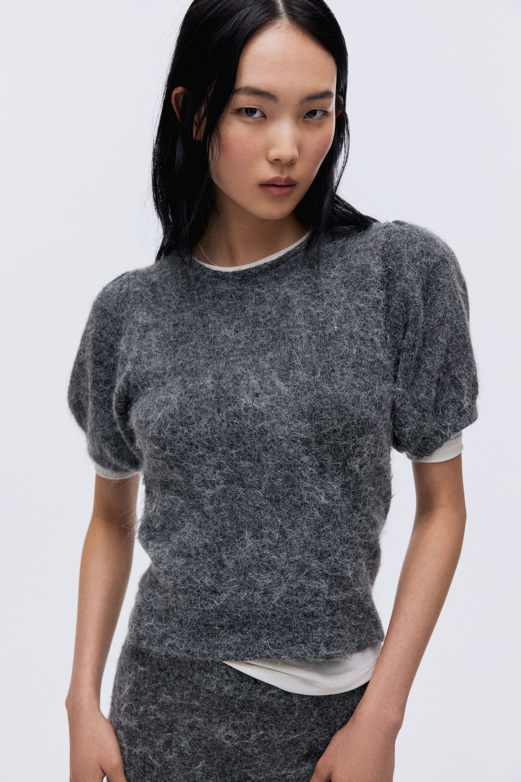 Top de punto con mangas abullonadas - H&m фото 5