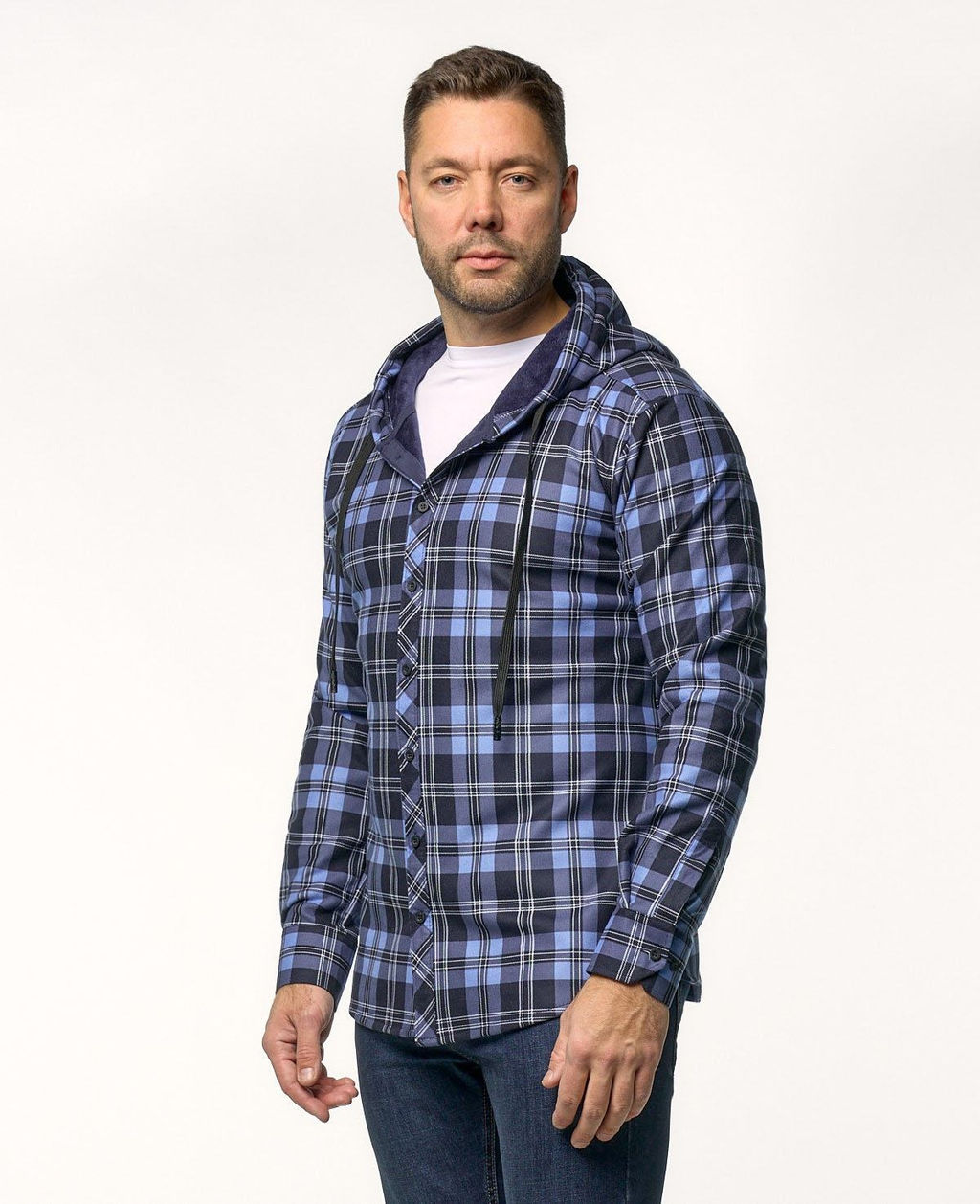 Фланелевая рубашка с флисовым подкладом HOB Z0625/K - Байрон фото 4