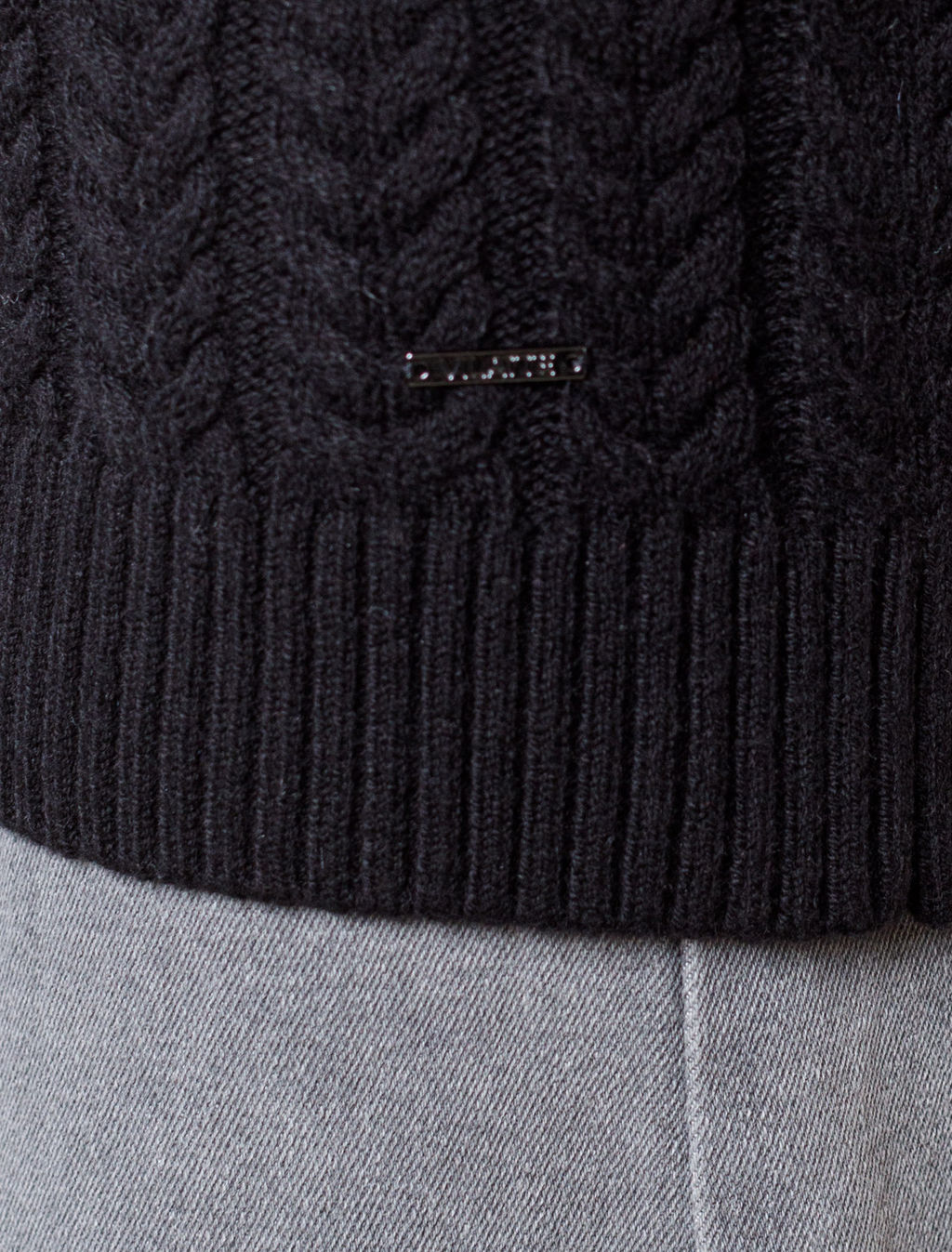 Джемпер фактурной вязки из хлопка с кашемиром - Vilatte фото 3