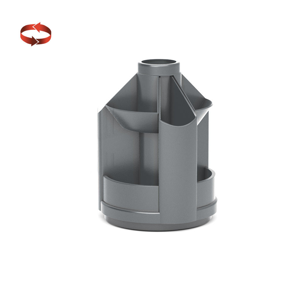 Цена за 1 шт. Подставка настольная вращающаяся пластиковая ErichKrause Mini Desk, Classic, серый  фото 2