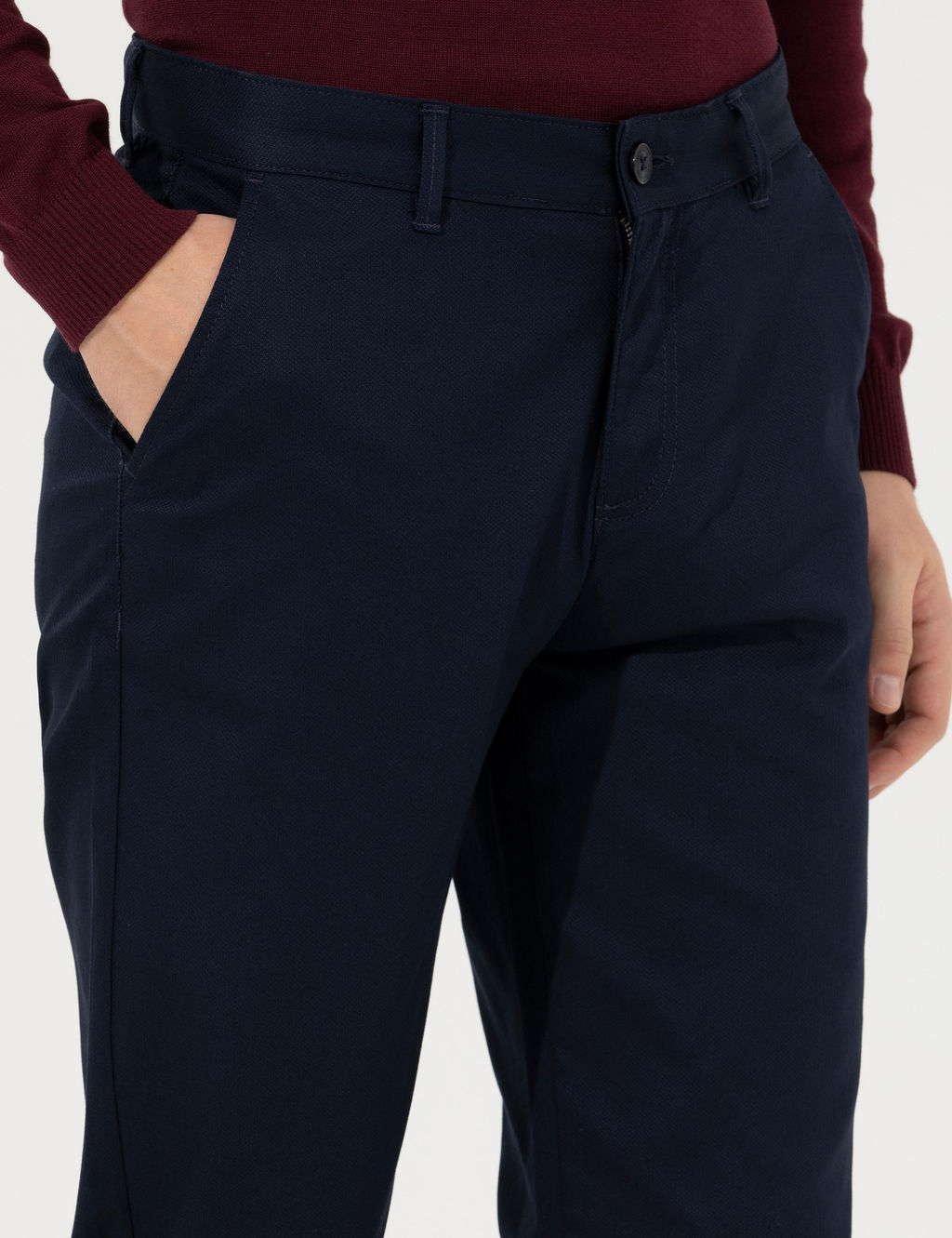 Lacivert Regular Fit Kanvas Pantolon - Pierre cardin фото 5