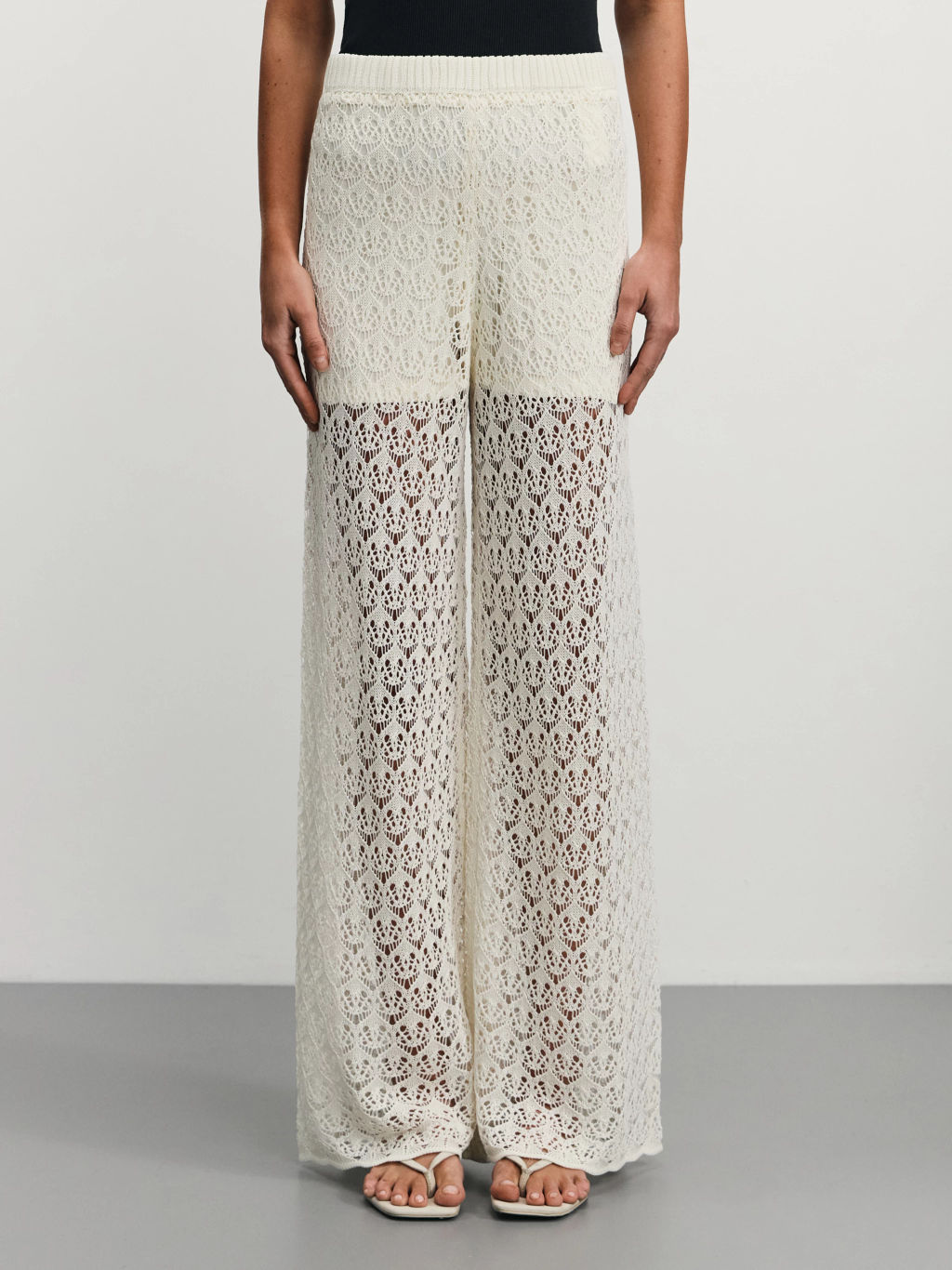 Брюки ажурной вязки из вискозы / Zarina  фото 2