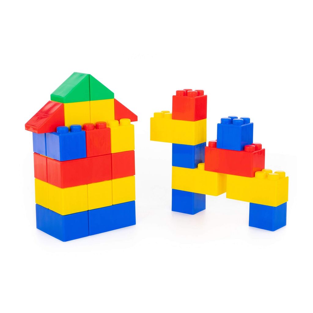 Конструктор строительный XXL, 36 элементов + соединитель (30 элементов) - Полесье фото 5