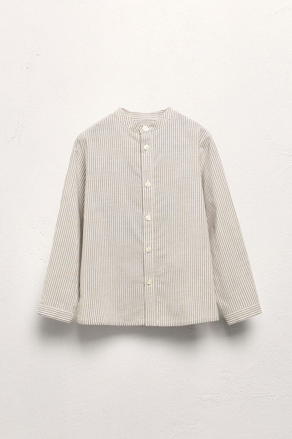 6-10 YEARS / STRIPED STAND COLLAR SHIRT LIMITED EDITION - Zara фото 7