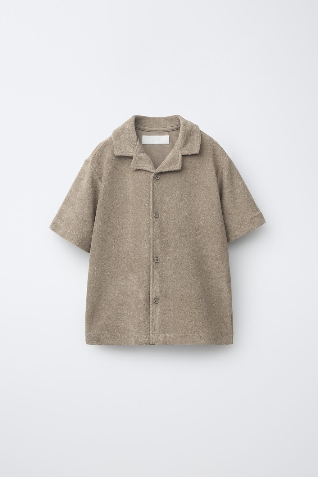 CONJUNTO CAMISA Y BERMUDA EFECTO TOALLA / Marr?n claro