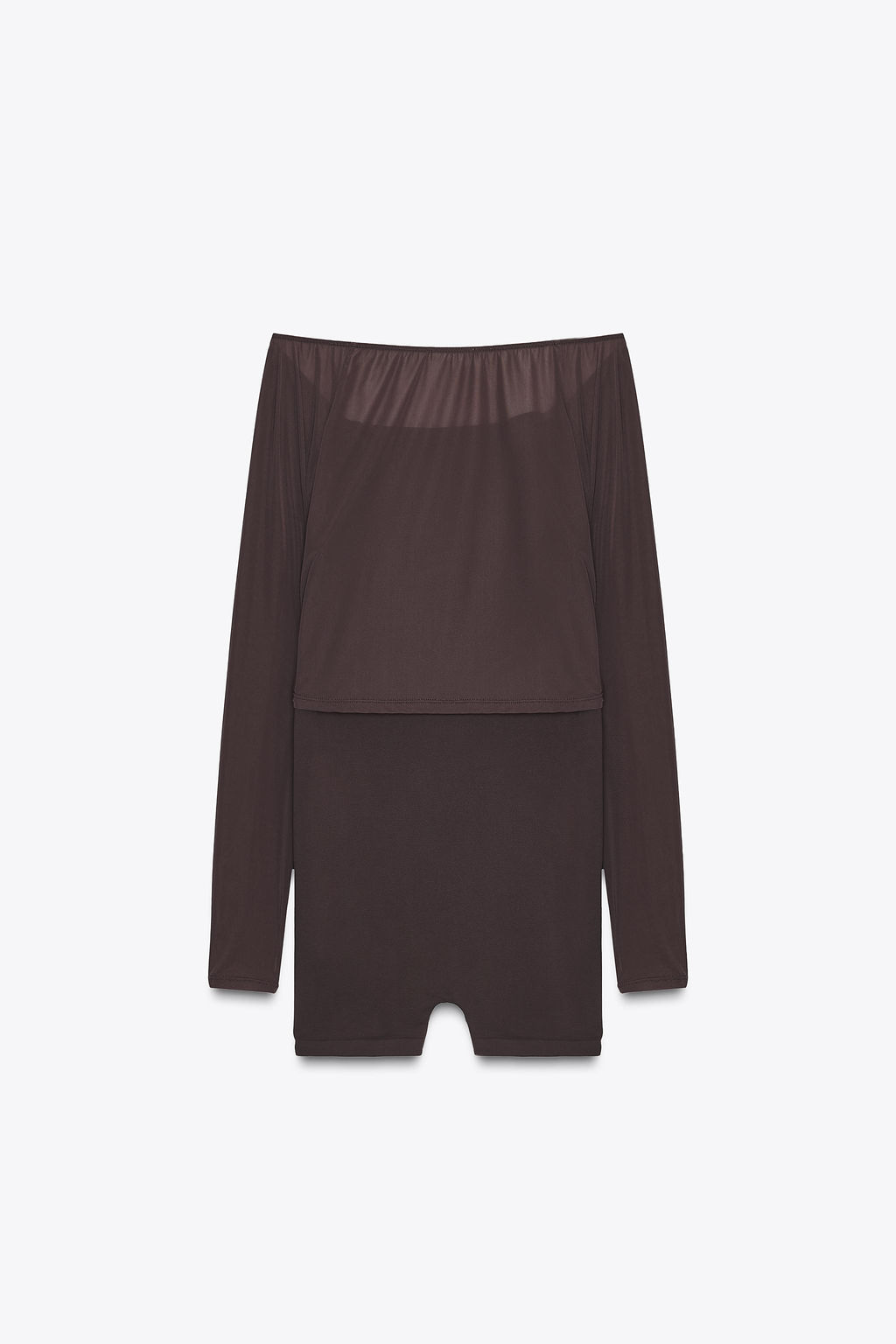 COMBINED TULLE SHORT PLAYSUIT - Zara фото 7