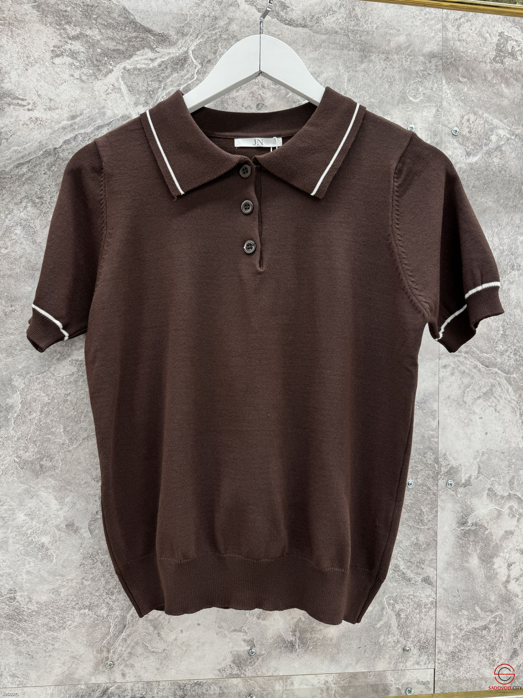 Футболка поло однотонная