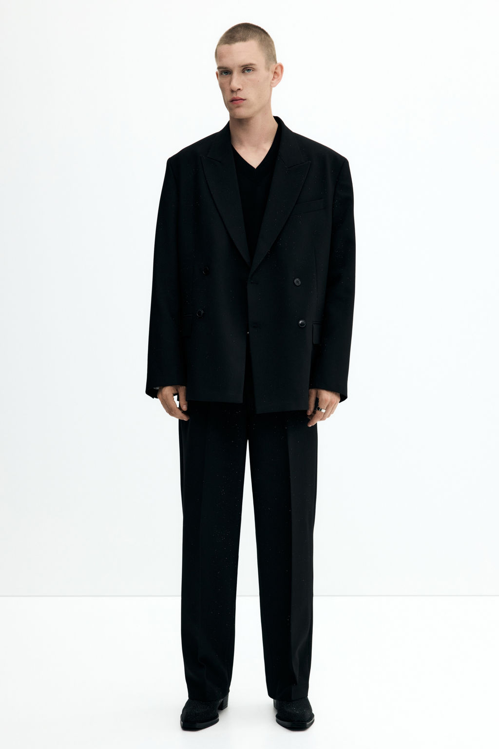 Americana cruzada con brillo Relaxed Fit - H&m фото 5