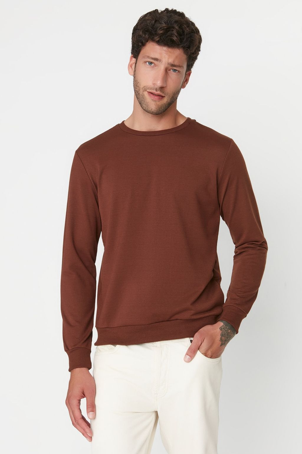 TRENDYOL MAN Haki Regular/Normal Kesim Uzun Kollu Sweatshirt TMNAW20SW0164 - Trendyolmilla фото 52