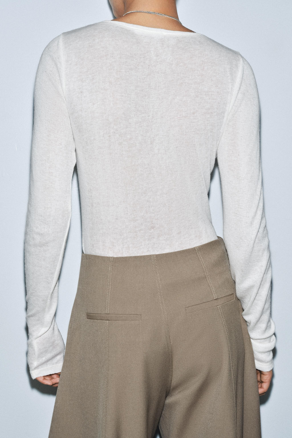 LONG SLEEVE T-SHIRT WITH WOOL - Zara фото 3