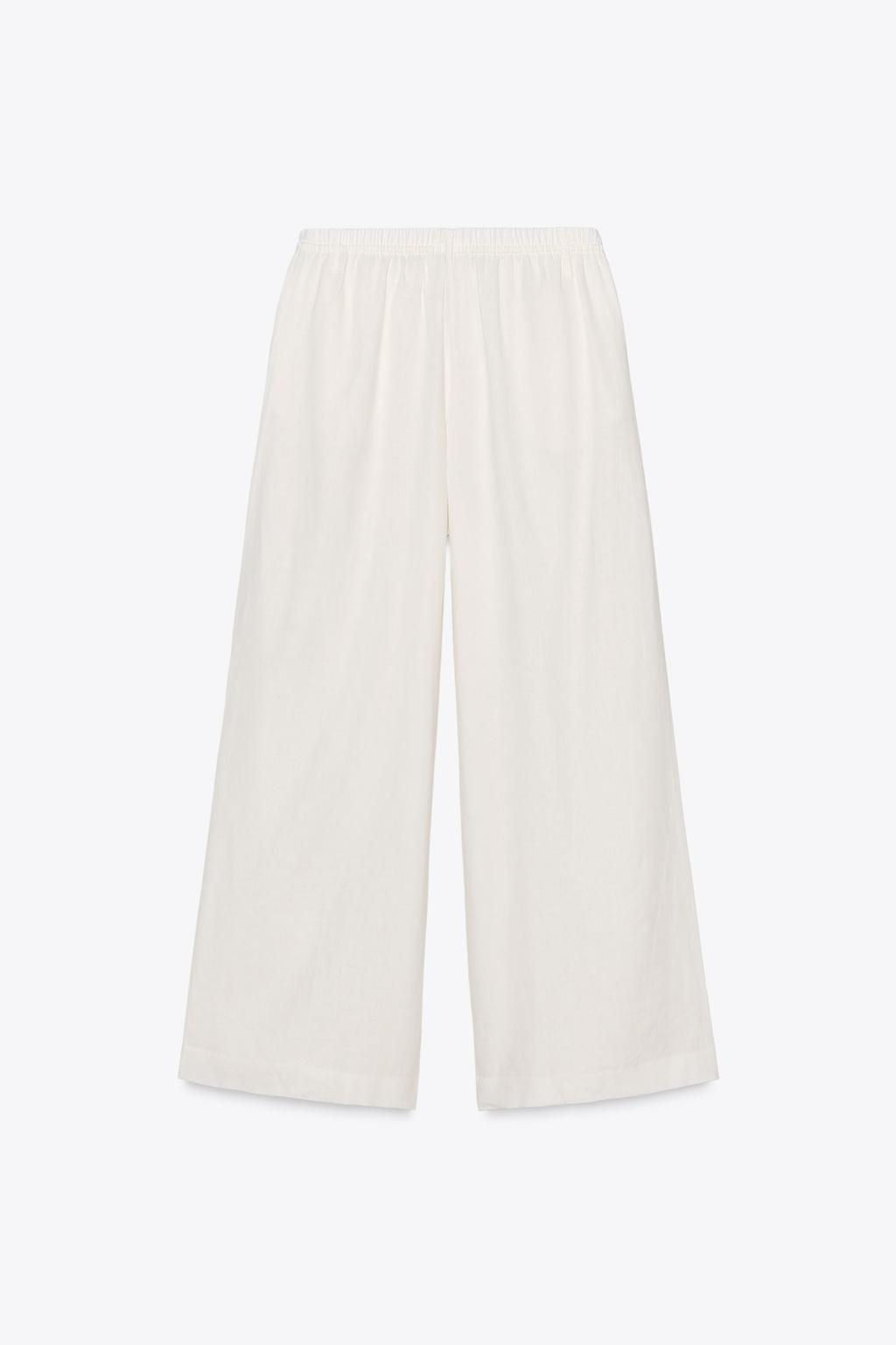LINEN BLEND TROUSERS - Zara фото 8