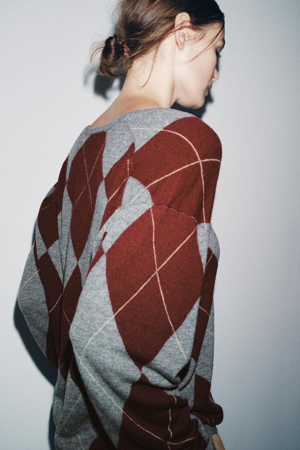 100% WOOL DIAMOND SWEATER - Zara фото 5